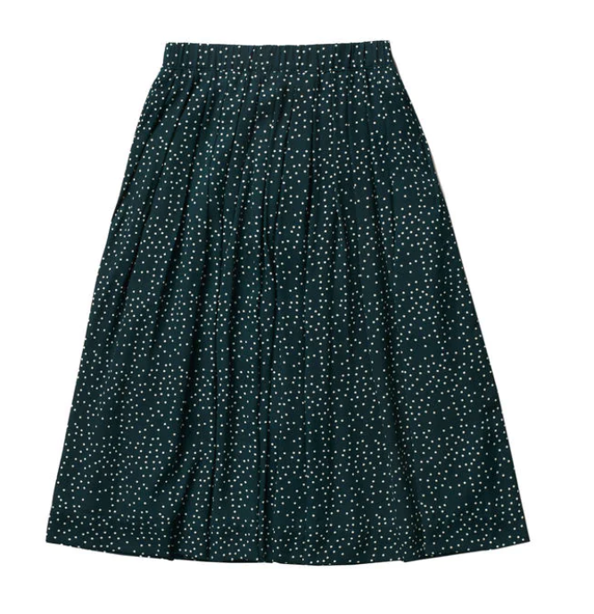 Zaikamoya Luna Skirt in Dots on Green