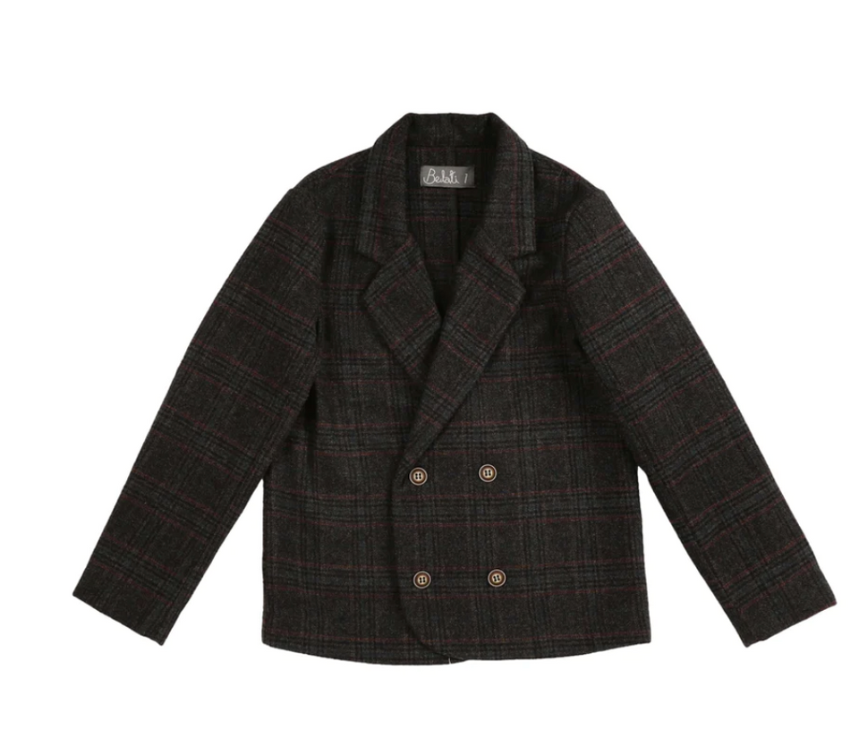 Noma Wool Plaid Double Breasted Blazer