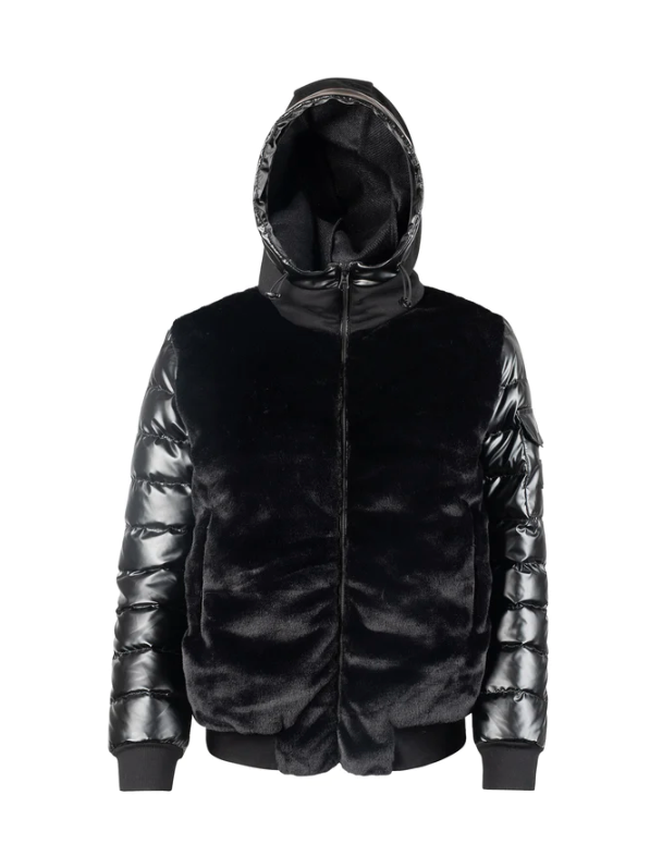 Manteau Jr Black Fur Puffer Jacket