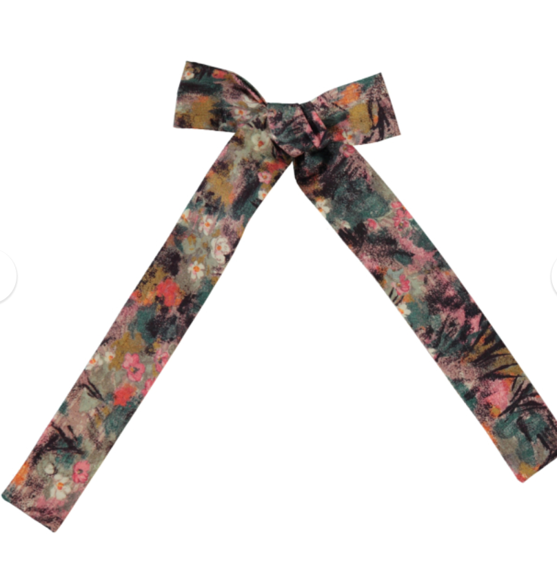 Bebe Organic Doria Snowwhite Rose Scrunchie Bow