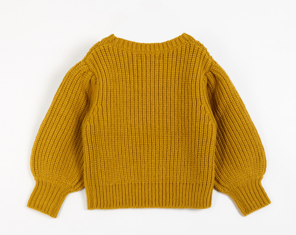 Cera Una Volta Mustard Emilie Pullover Knit Sweater