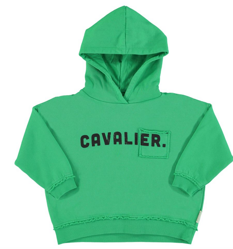 Piupiuchick Green Hoodie w/ "Cavalier" Print