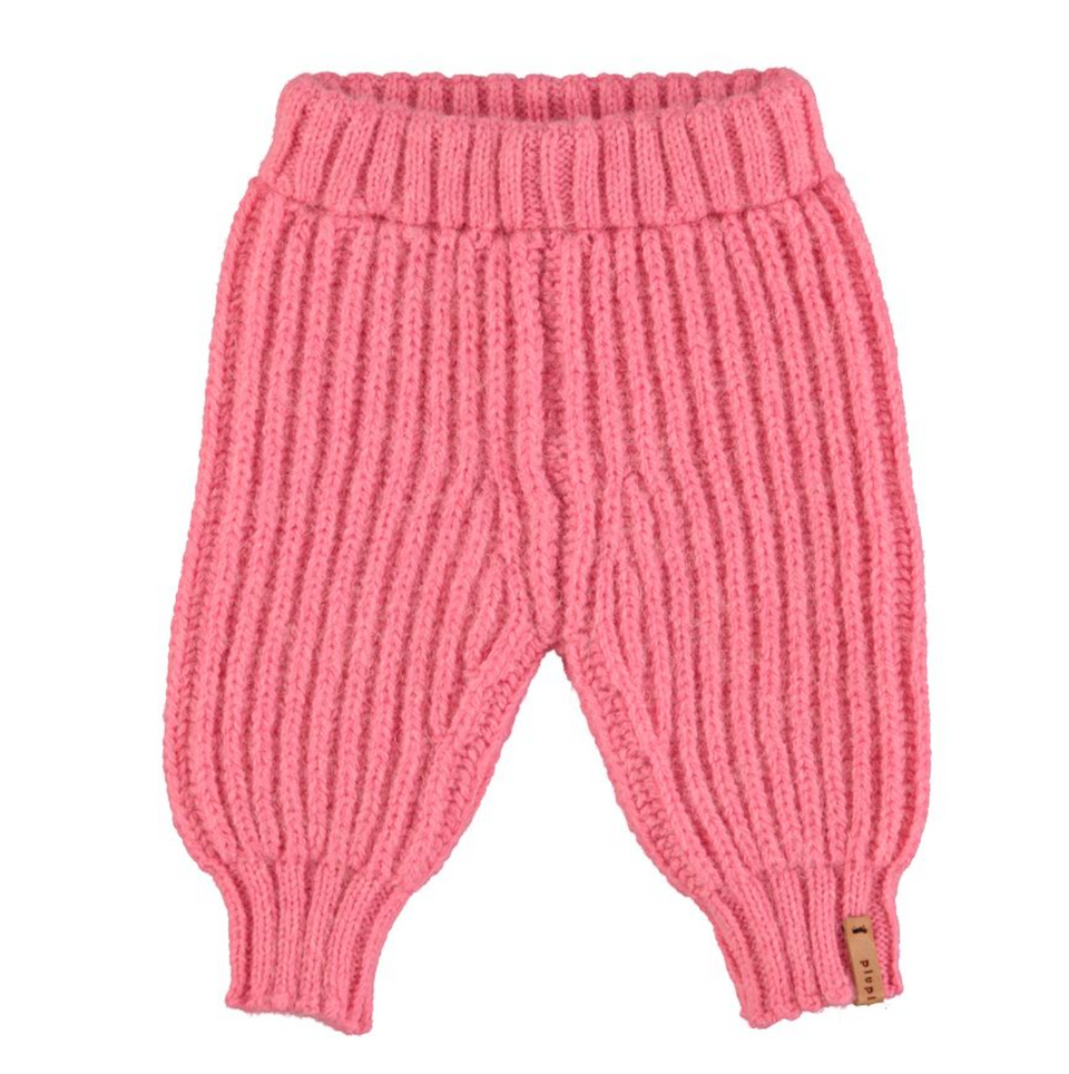 Piupiuchick Pink Knit Cardigan and Leggings Set