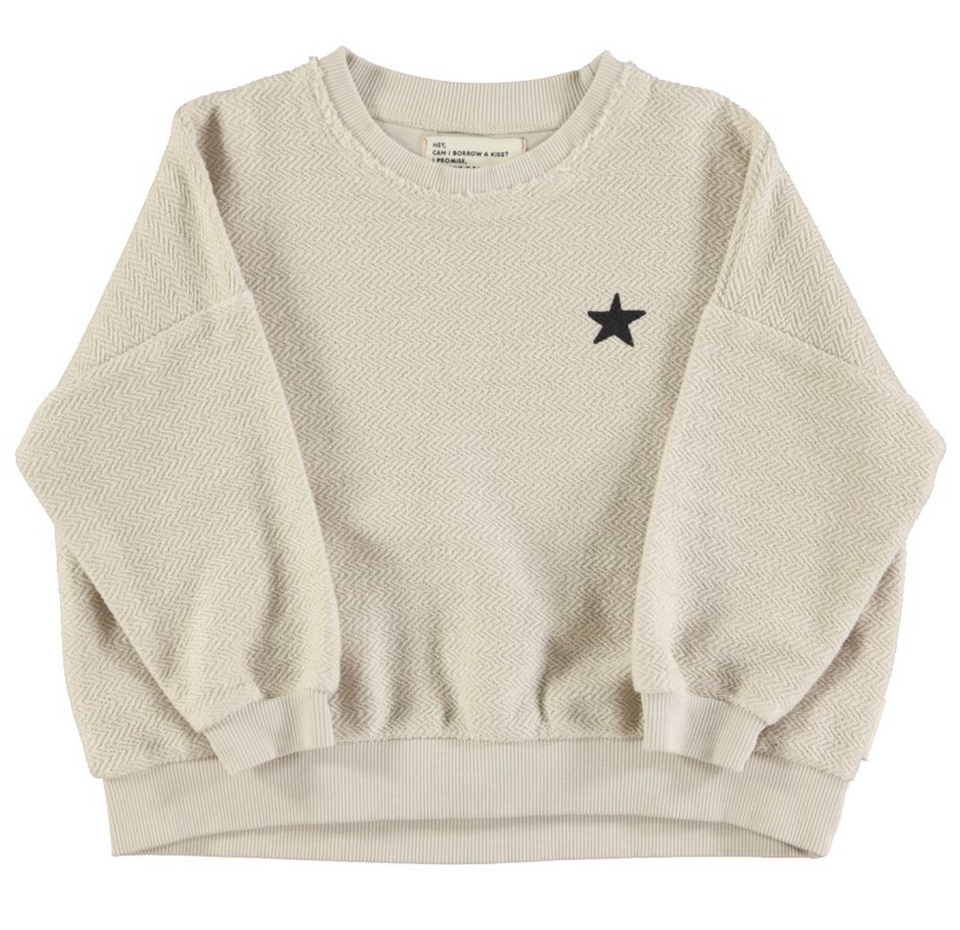 Piupiuchick Ecru Logo Star Sweatshirt