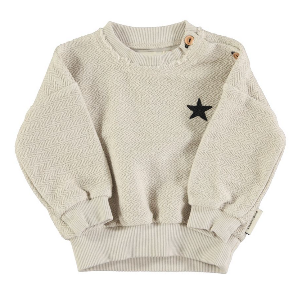 Piupiuchick Ecru Logo Star Sweatshirt