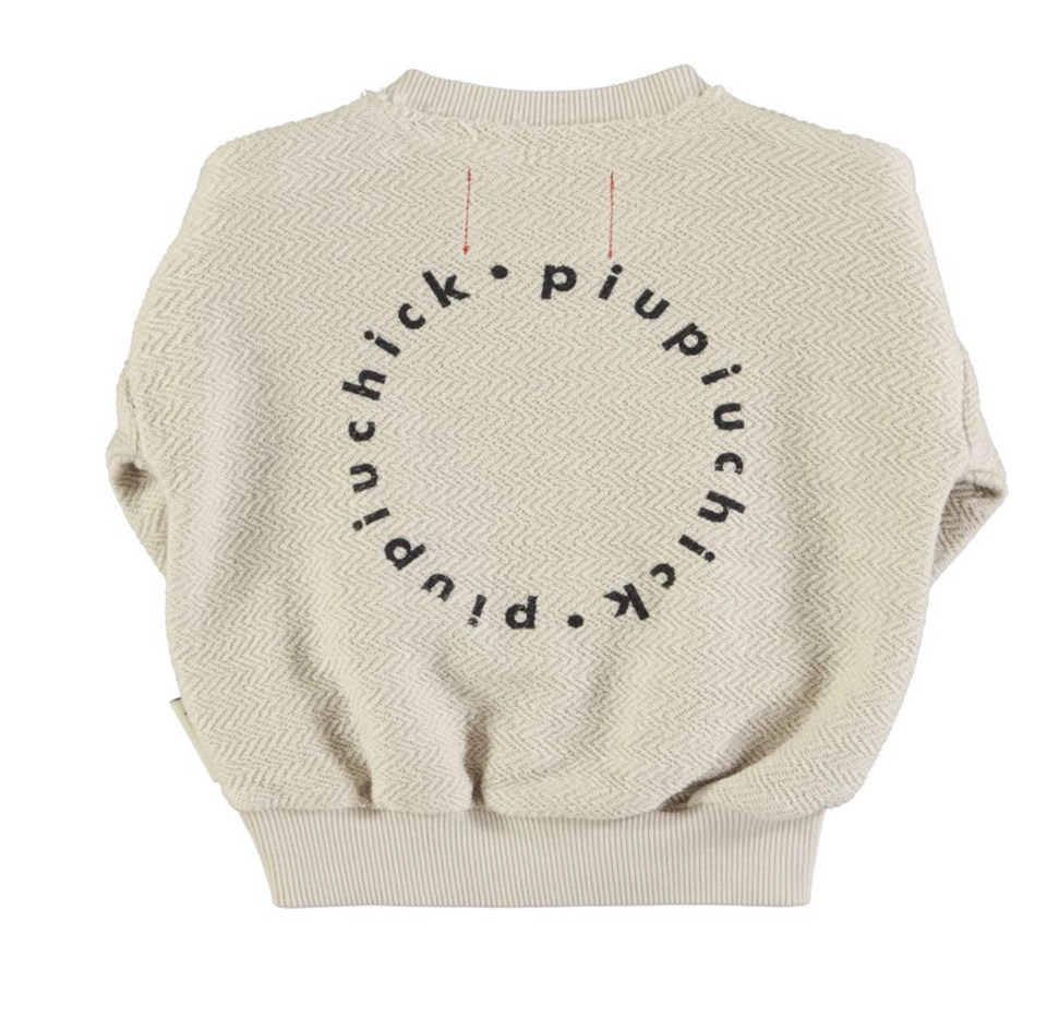 Piupiuchick Ecru Logo Star Sweatshirt