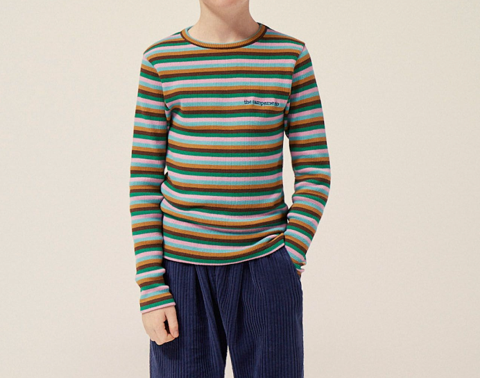 Campamento Multicolor Striped Tshirt