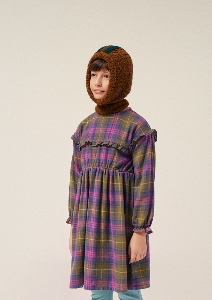 Campamento Multicolor Waisted Checked Dress