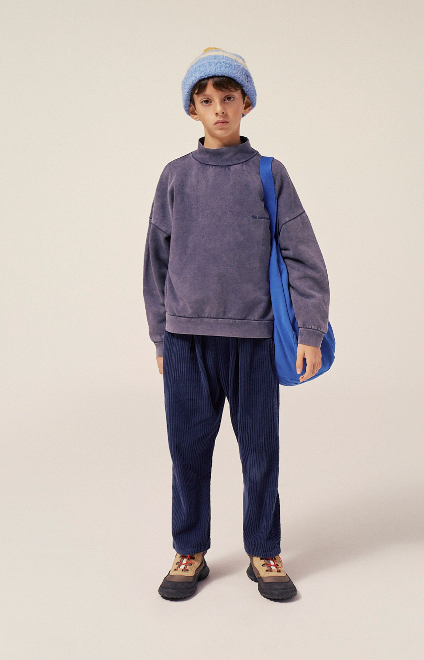 Campamento Washed Blue High Neck Oversized Sweatshirt