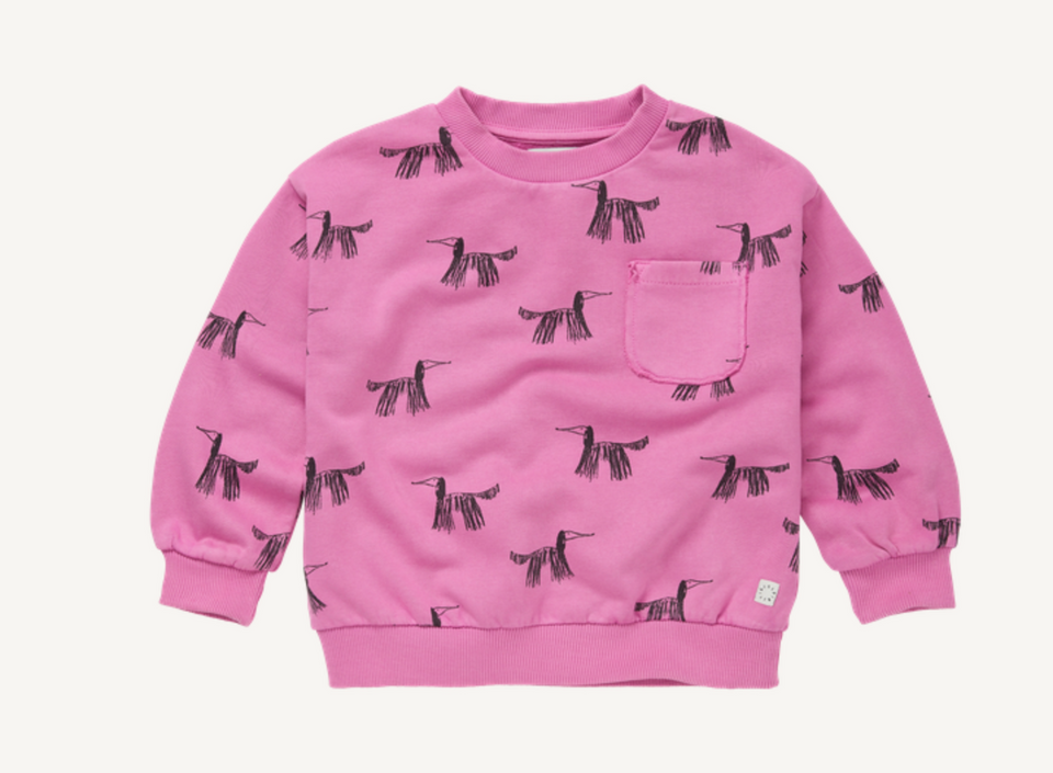 Sproet and Sprout Pink Pocket Dog Print Sweatshirt