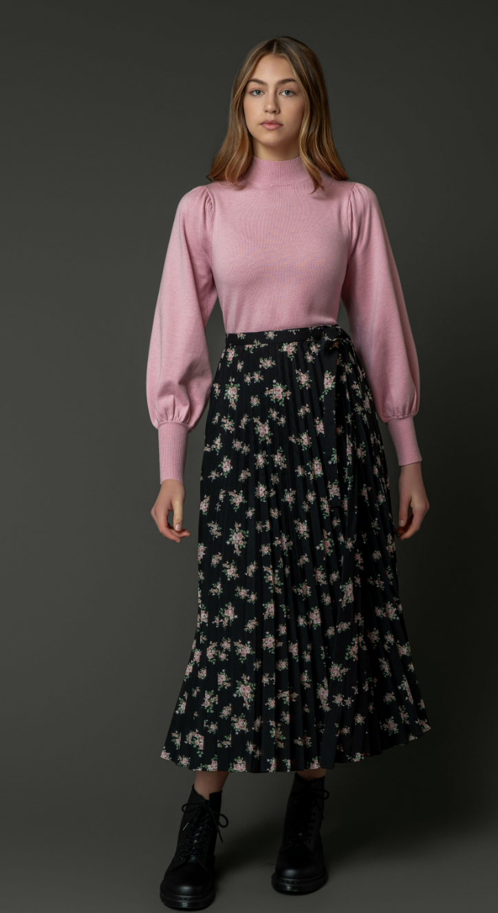 Zaikamoya Pink Flower Nancy Skirt