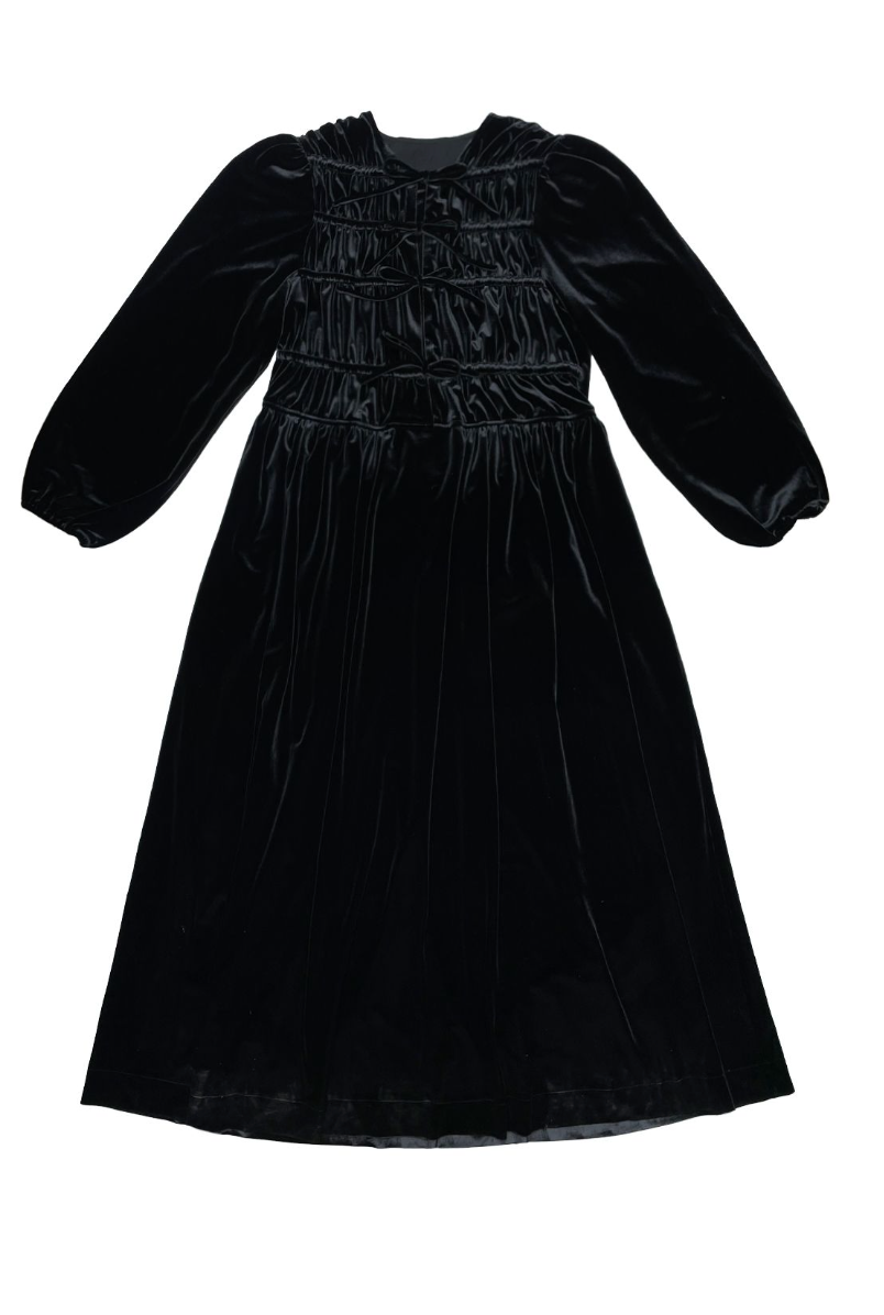 Elle Oh Elle Black Velour Vera Dress