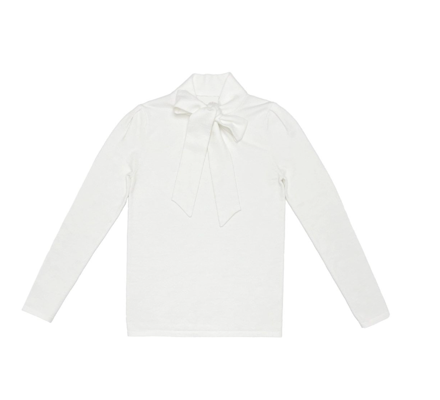 Elle Oh Elle Ivory Bow Sweater