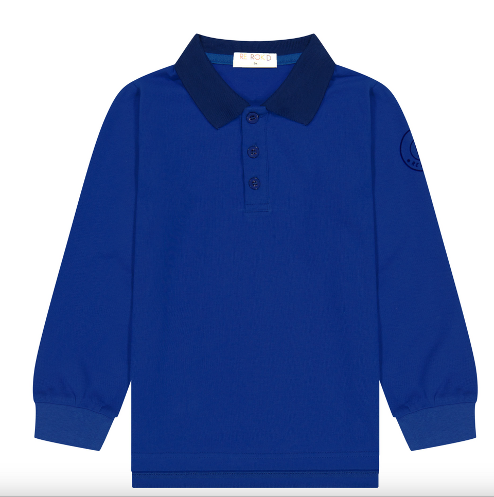 Retrokid Cobalt Archer Pique Stamped Polo