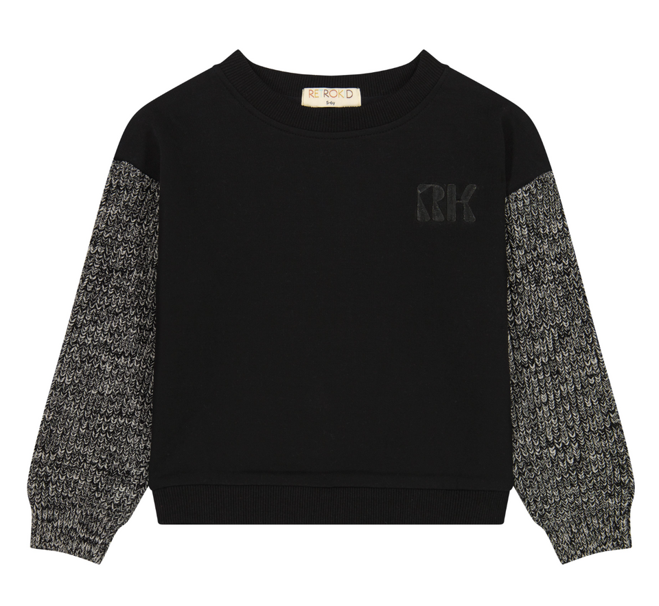 Retrokid Black/Cream Scuba Knit Boys Sweatshirt