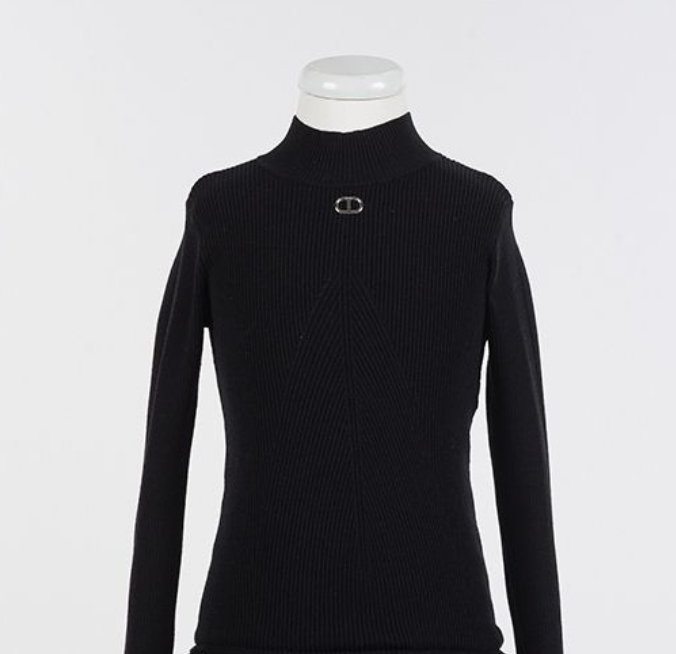 Twinset Black Knit Turtleneck Sweater