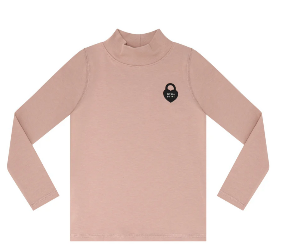 Little Parni Pink Multipatch Jumper w/ Turtleneck