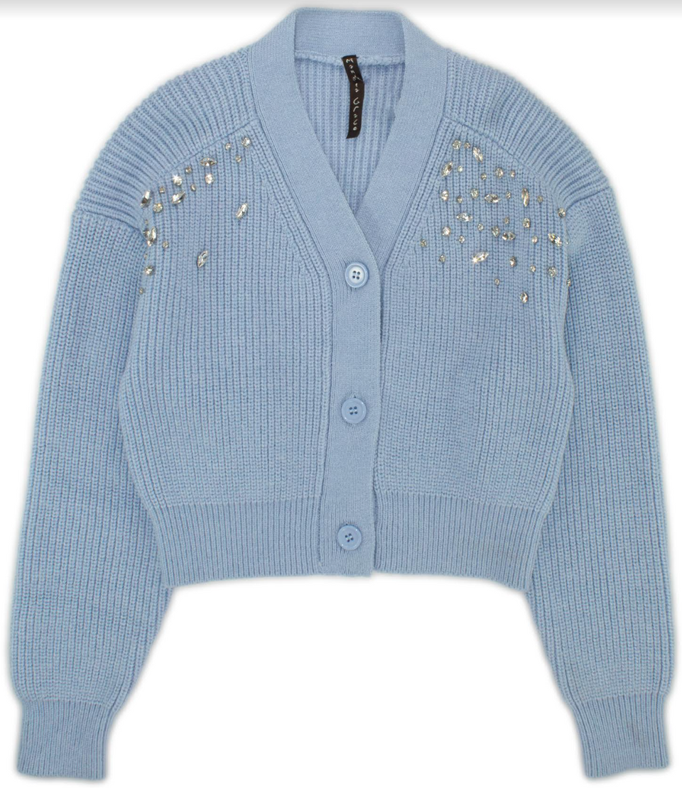 Manila Grace Polvera Blue Cardigan