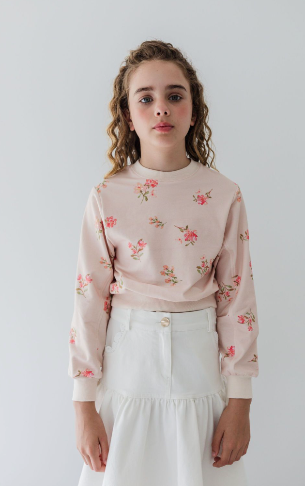 Steph Petite Rose Sweat Top