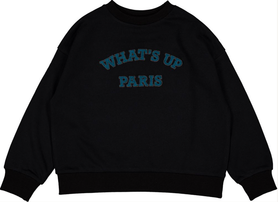 Louis Louise Black Fleece 'What's Up' Mike Sweatshirt