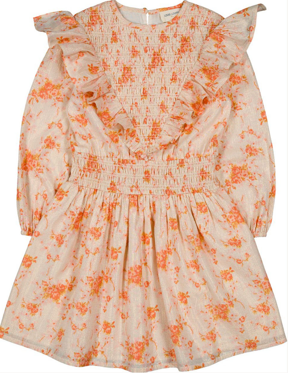 Louis Louise Cream Close Stripe Lurex Bouquet Seville Dress
