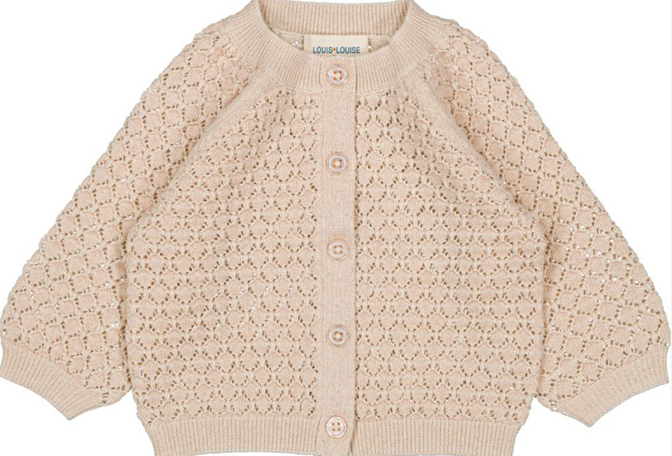 Louis Louise Cream Wool Lurex Sucrine Cardigan