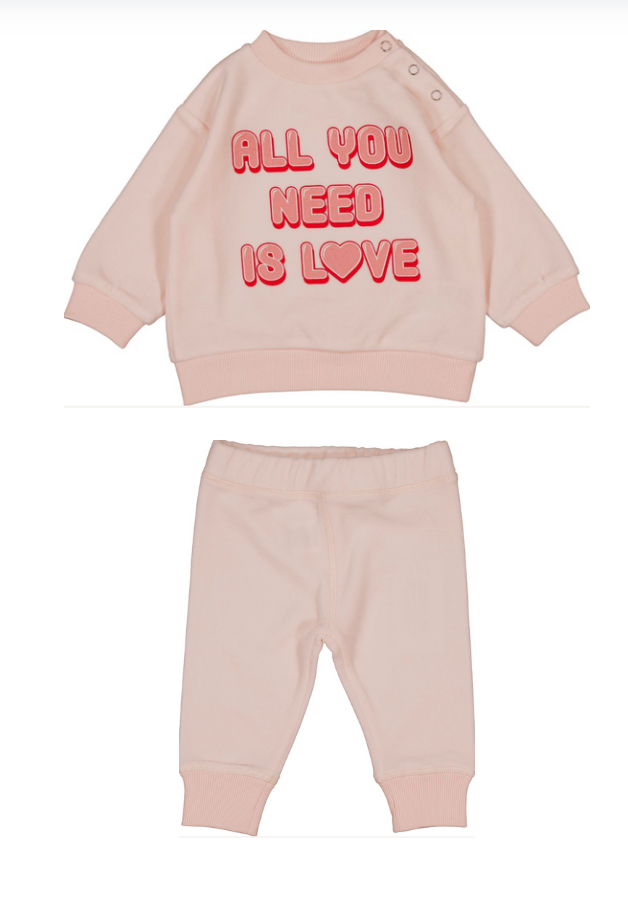 Louis Louise Pink Velvet Love Sweatset