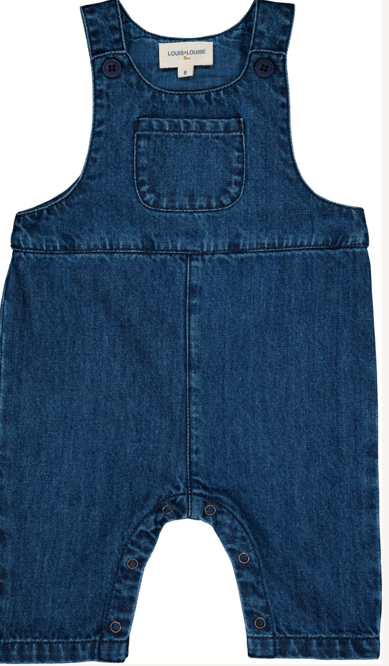 Louis Louise Blue Washed Denim Overalls