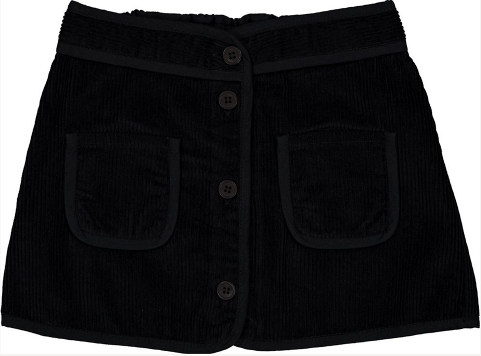 Louis Louise Black Corduroy Biba Skirt