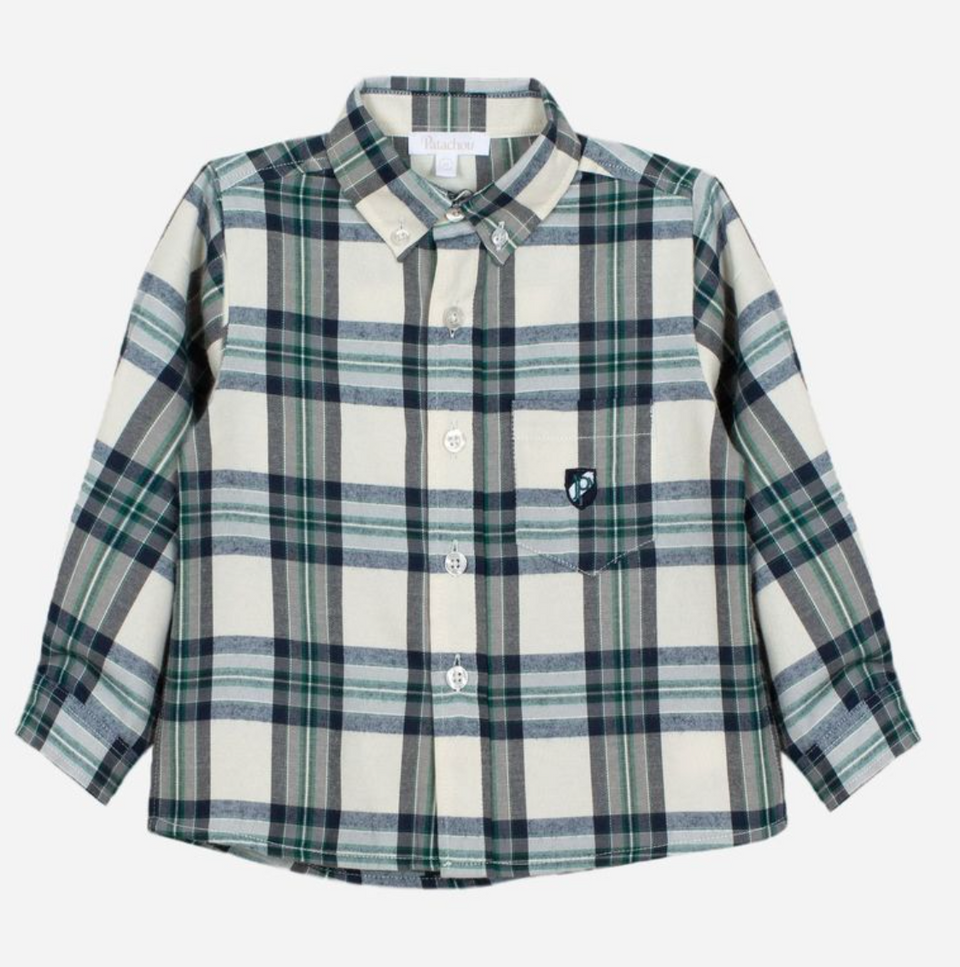 Patachou Emerald Checked Shirt