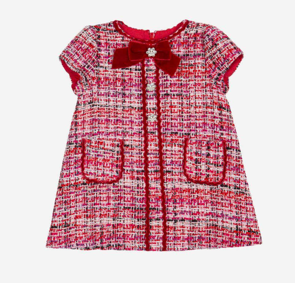 Patachou Red Tweed Dress