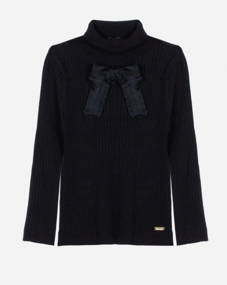Patachou Black Girls Knit Sweater
