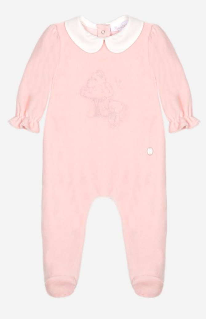 Patachou Sweet Pink Knit Footie