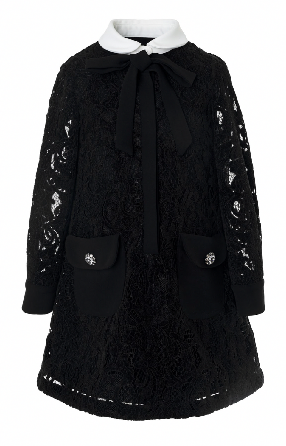 Mimisol Black Velvet Lace Dress