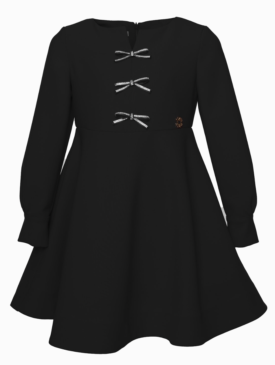 Elie Saab Black Crepe Dress