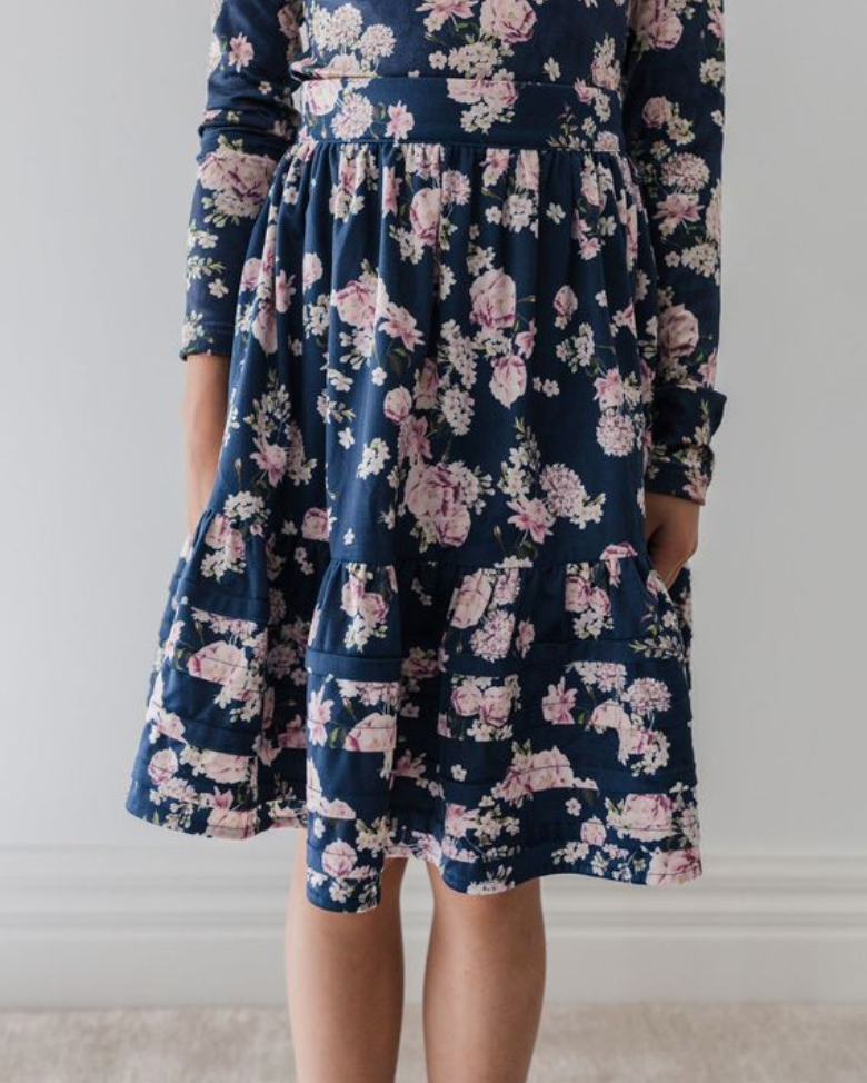 Steph Lilac Floral Print Cord Skirt