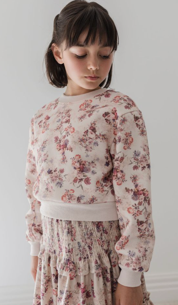 Steph Antique Floral Print Sweat Top