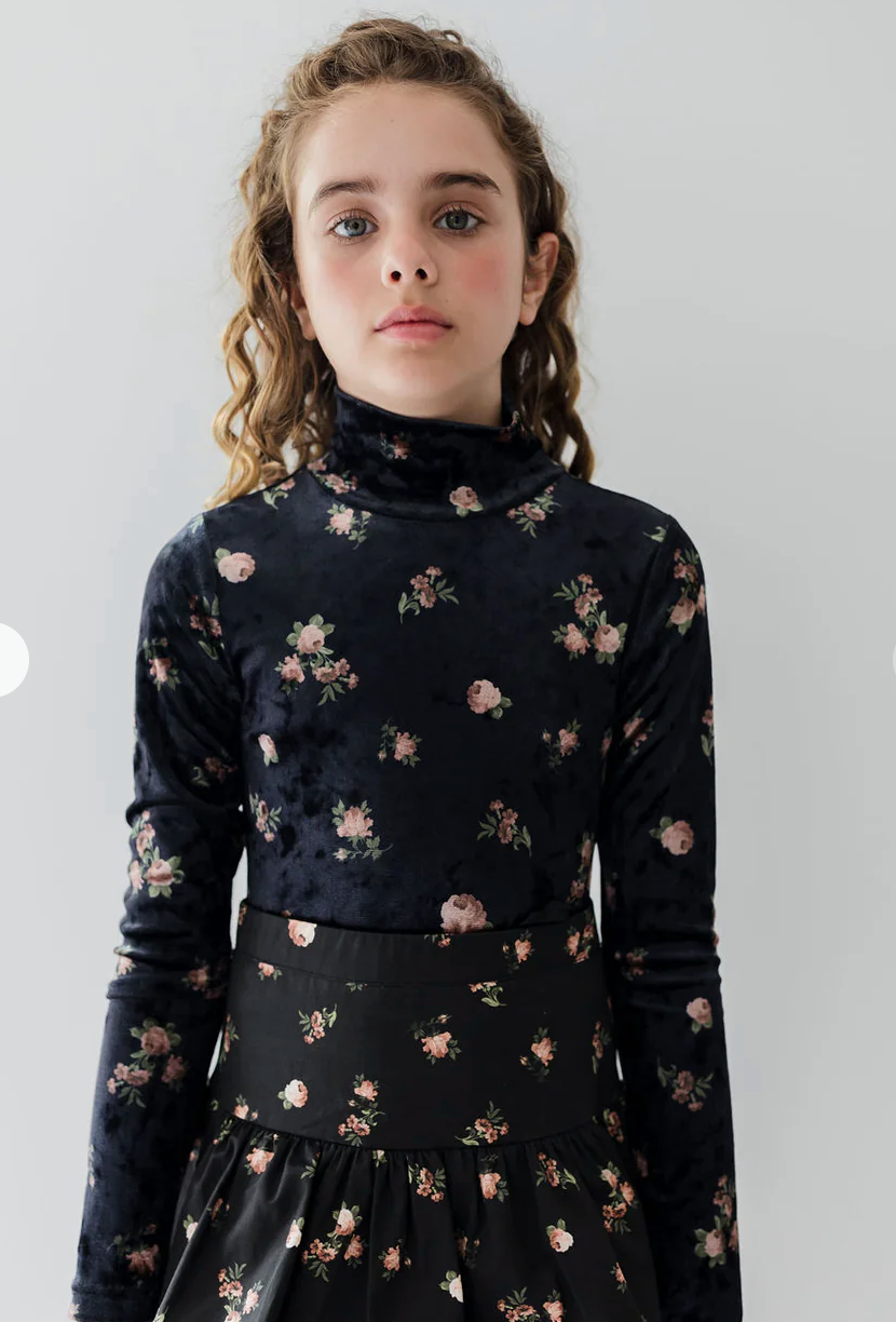 Petite Amalie Rosebud Print Top