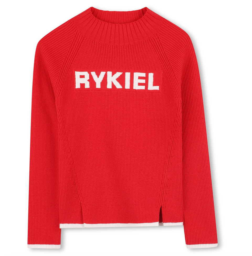 Sonia Rykiel Red High Neck Sweater