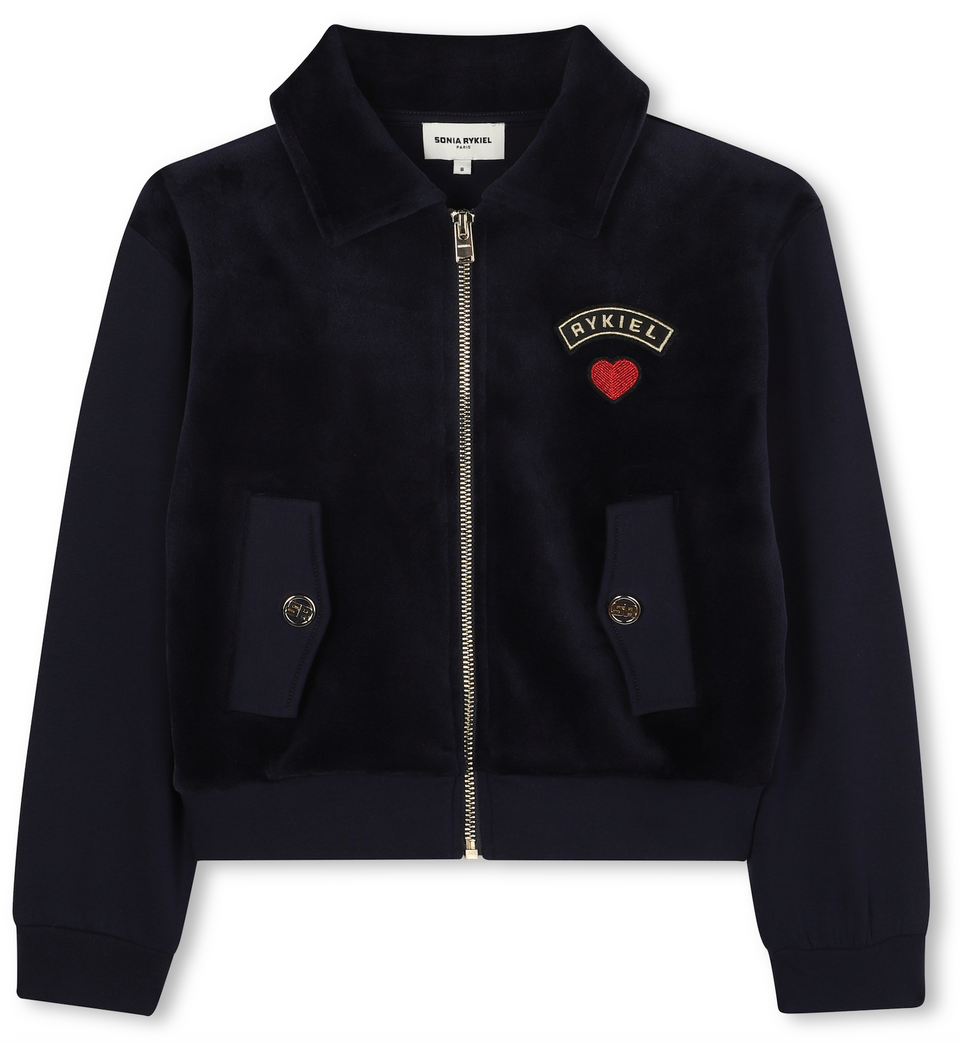 Sonia Rykiel Navy Zip Up Cardigan