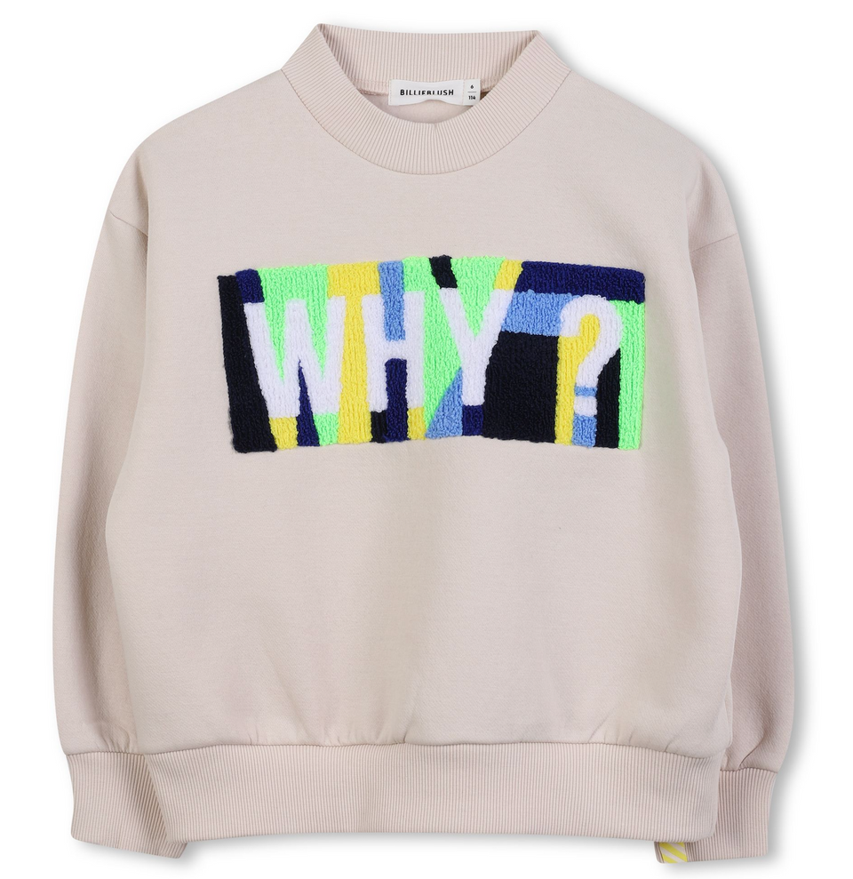 Billie Blush Stone "Why" Sweatshirt