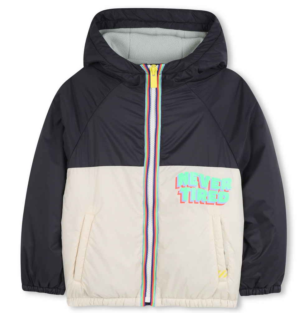 Billie Blush Dark Grey "Never Tired" Rain Coat