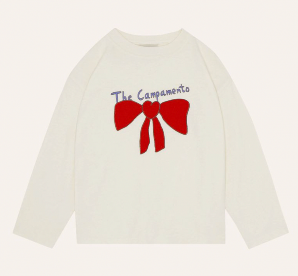 The Campamento Ecru Big Bow T-shirt