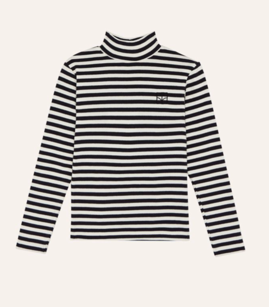 The Campamento Grey Stripe Turtleneck Tshirt