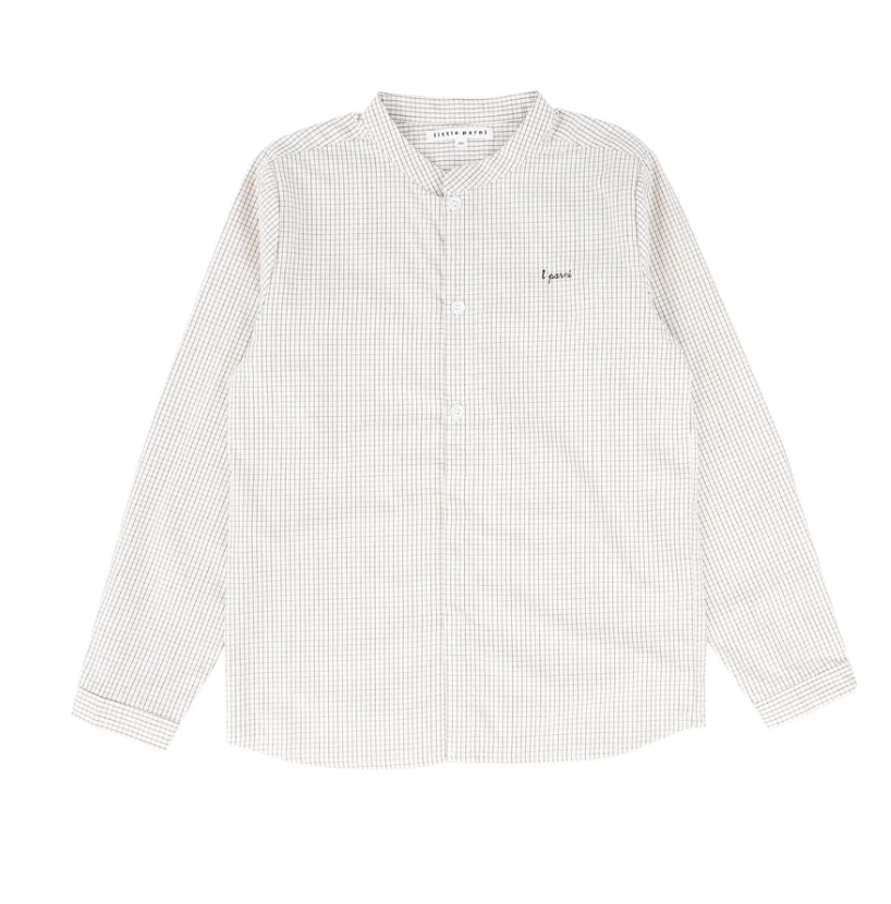 Little Parni Burgundy/Black Boys Tattersall Shirt