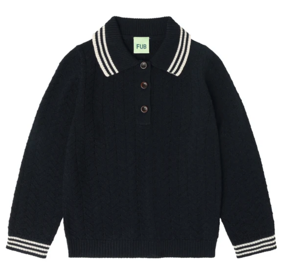 Fub Dark Navy Zigzag Polo