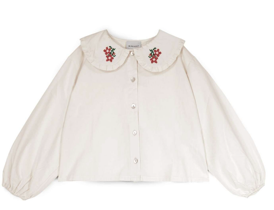 Mipounet Popelin Flower blouse