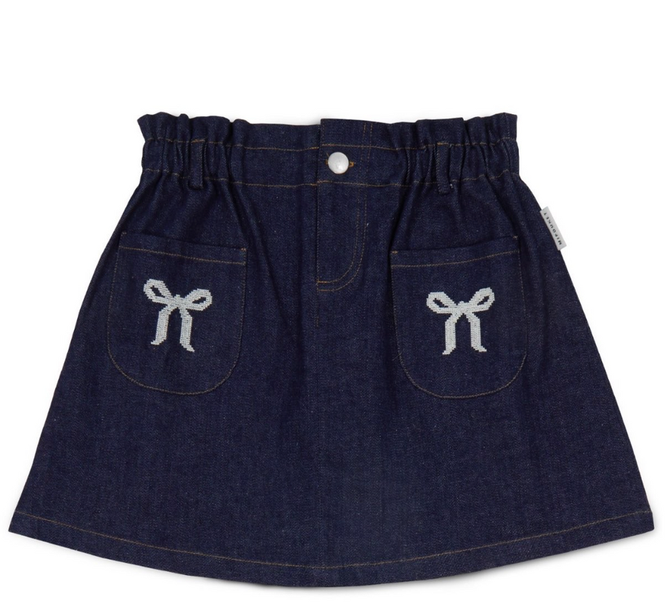 Mipounet Denim Bow Skirt