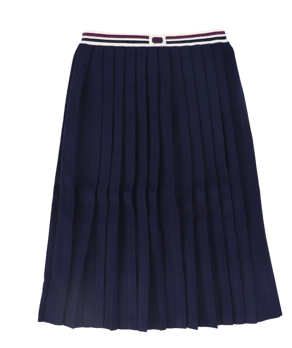 Twinset Classic Blue Long Knit Skirt