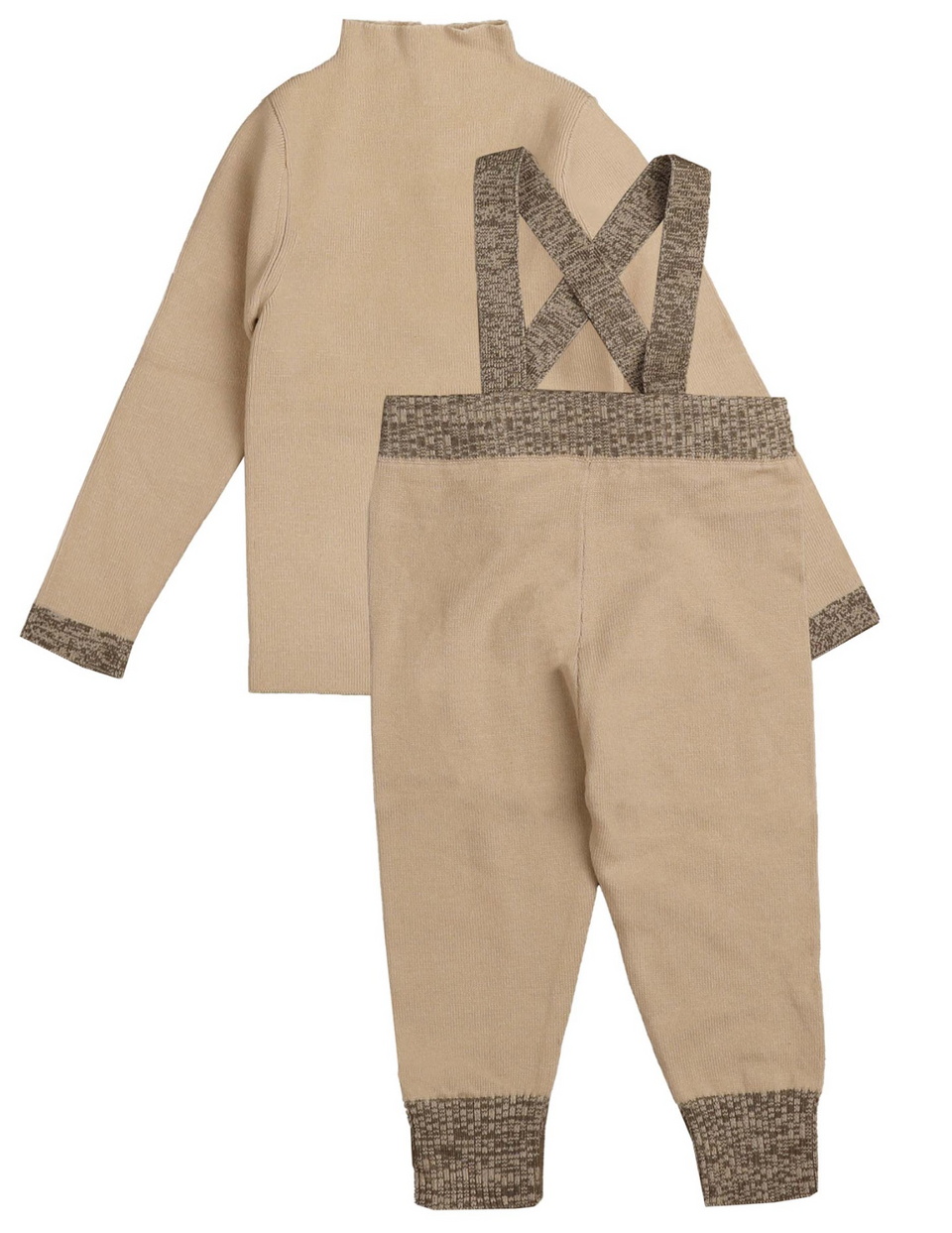 Belati Oatmeal Marled Knit Set
